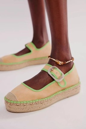 Surfside Mary Jane Espadrilles In Salted Lime See By Chloe Platform Espadrilles