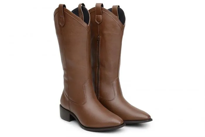 'Carlotta' women's pull-on boot by Ahimsa - cognac Captain Boots