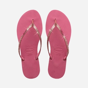 Jw Anderson Slides HAVAIANAS YOU GLITTER - VELVET ROSE