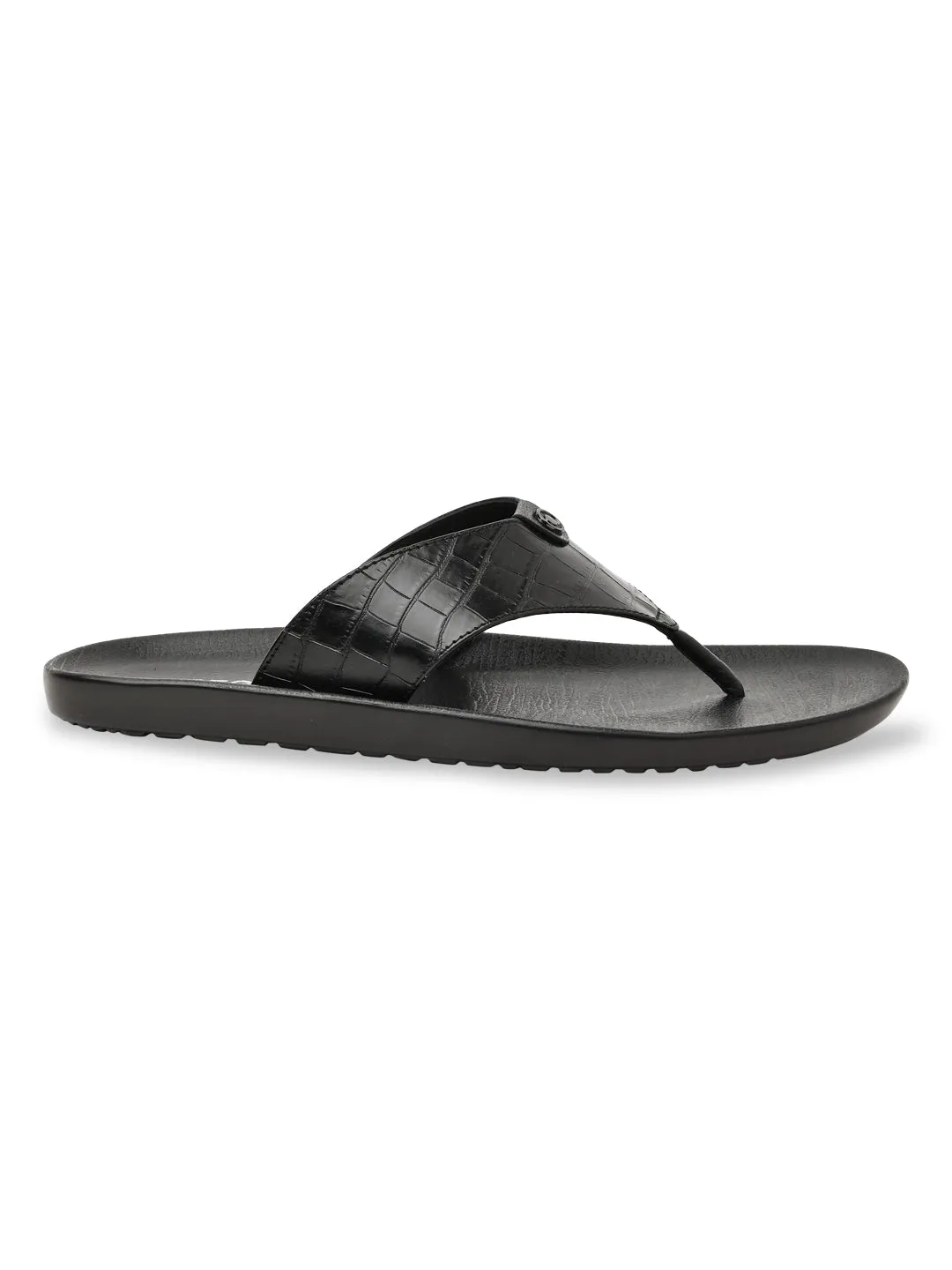 Carina Espadrille Wedges Regal Black Men Croco Leather Sandals