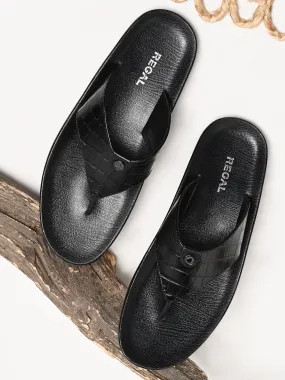 Regal Black Men Croco Leather Sandals Lace Up Espadrille Flatform Sandals