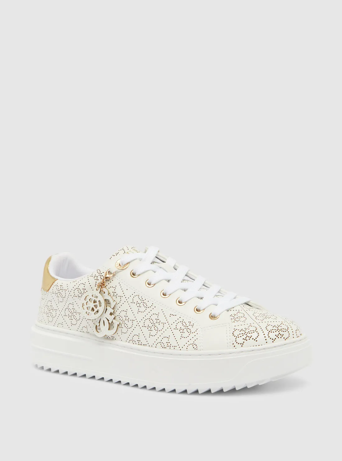 White Denesa Low-Top Platform Sneakers Sneakers At Macy's