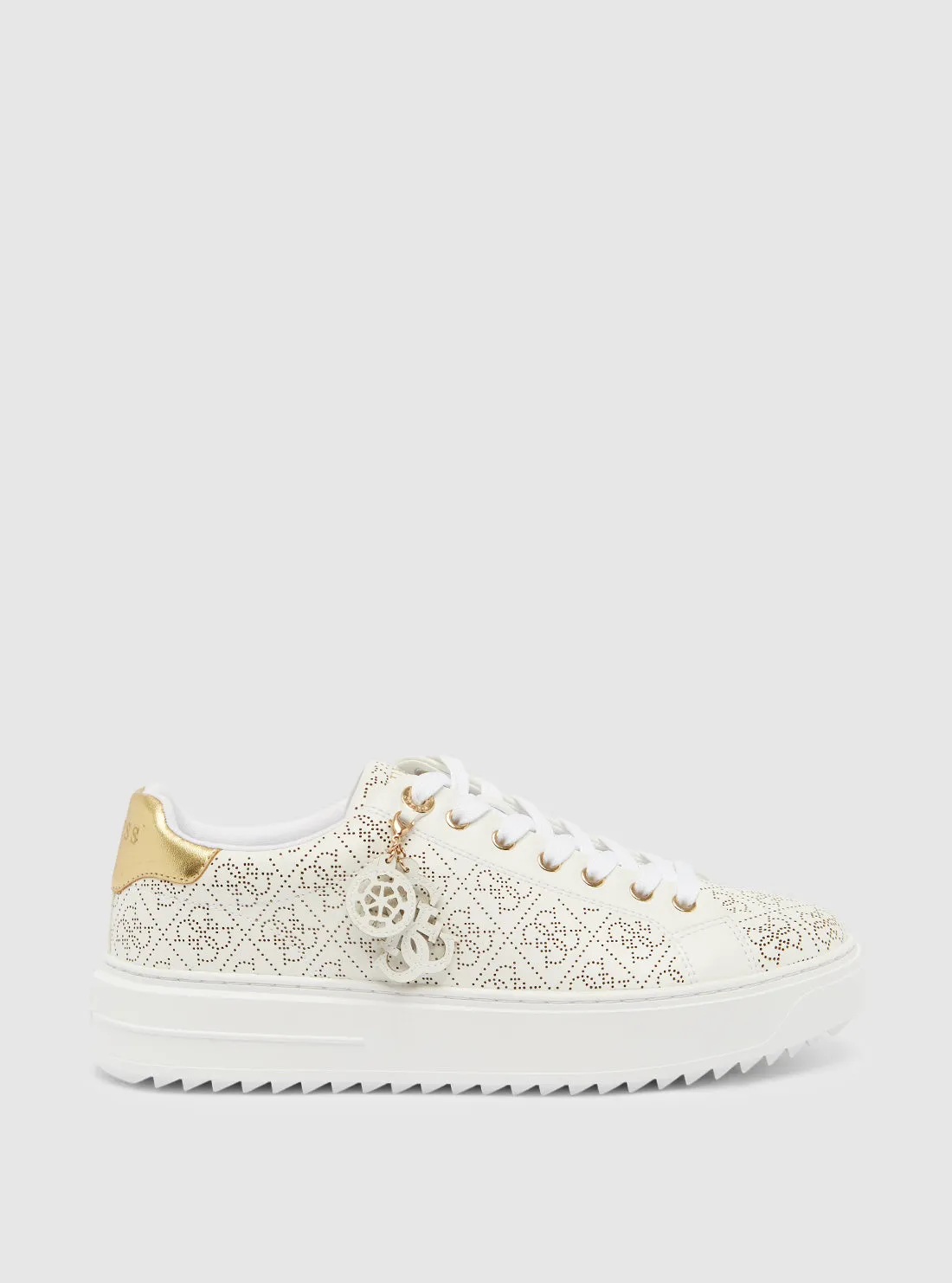 White Denesa Low-Top Platform Sneakers Philippe Model Sneakers