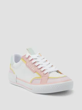 Sneakers Meaning White Pink Lollin Low Top Sneakers