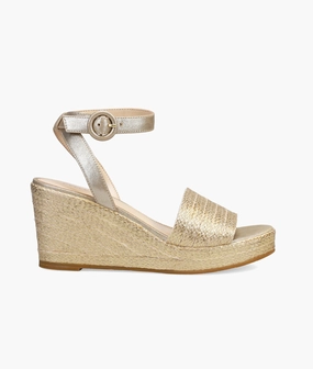 Wilder Wedge - Gold Prada Espadrilles Heels