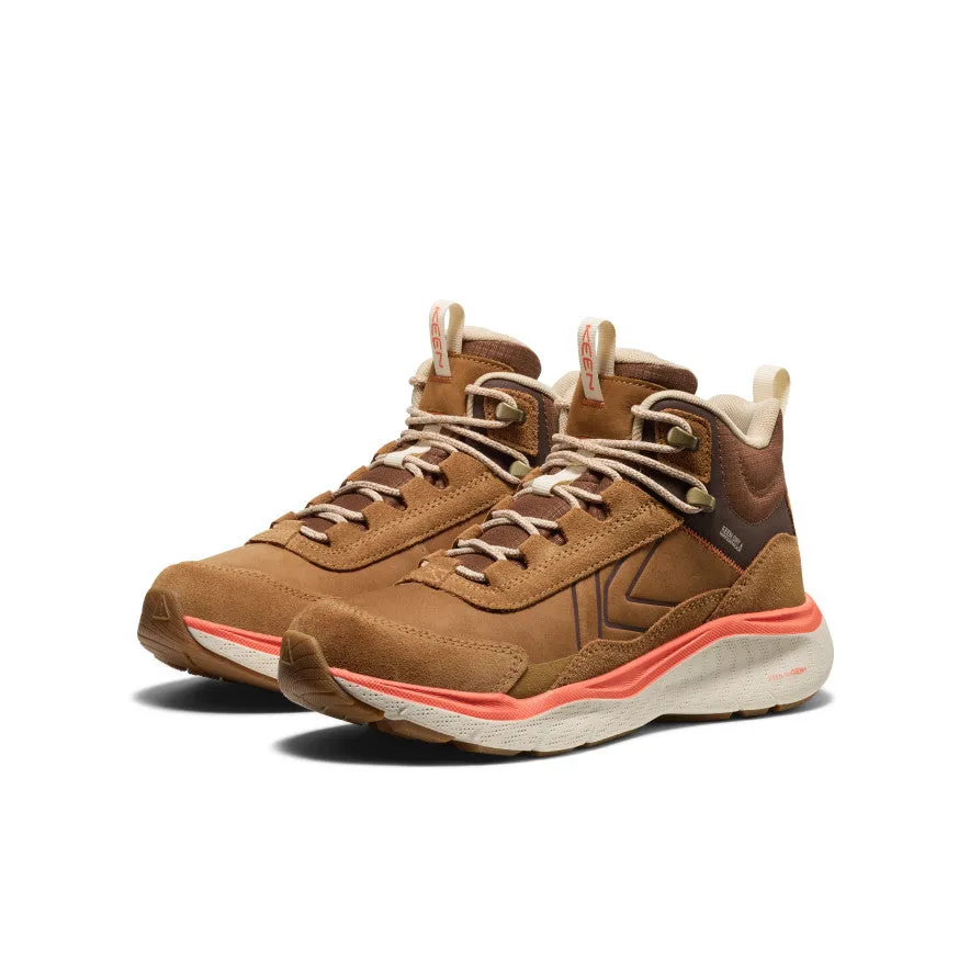 Women's Leiki Waterproof Leather Hiking Boot  |  Chipmunk/Birch Best Hiking Boots For Metatarsalgia