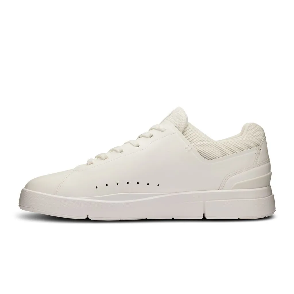 Women's ON The Roger Advantage White/Undyed Black Dressy Tennis Shoes