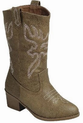 WESTERN-18K KIDS Tan Vintage Foundry Boots