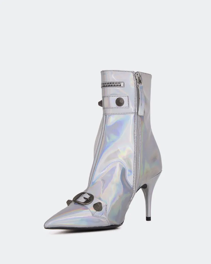 Equine Ankle Boots Minaj Silver Mirror