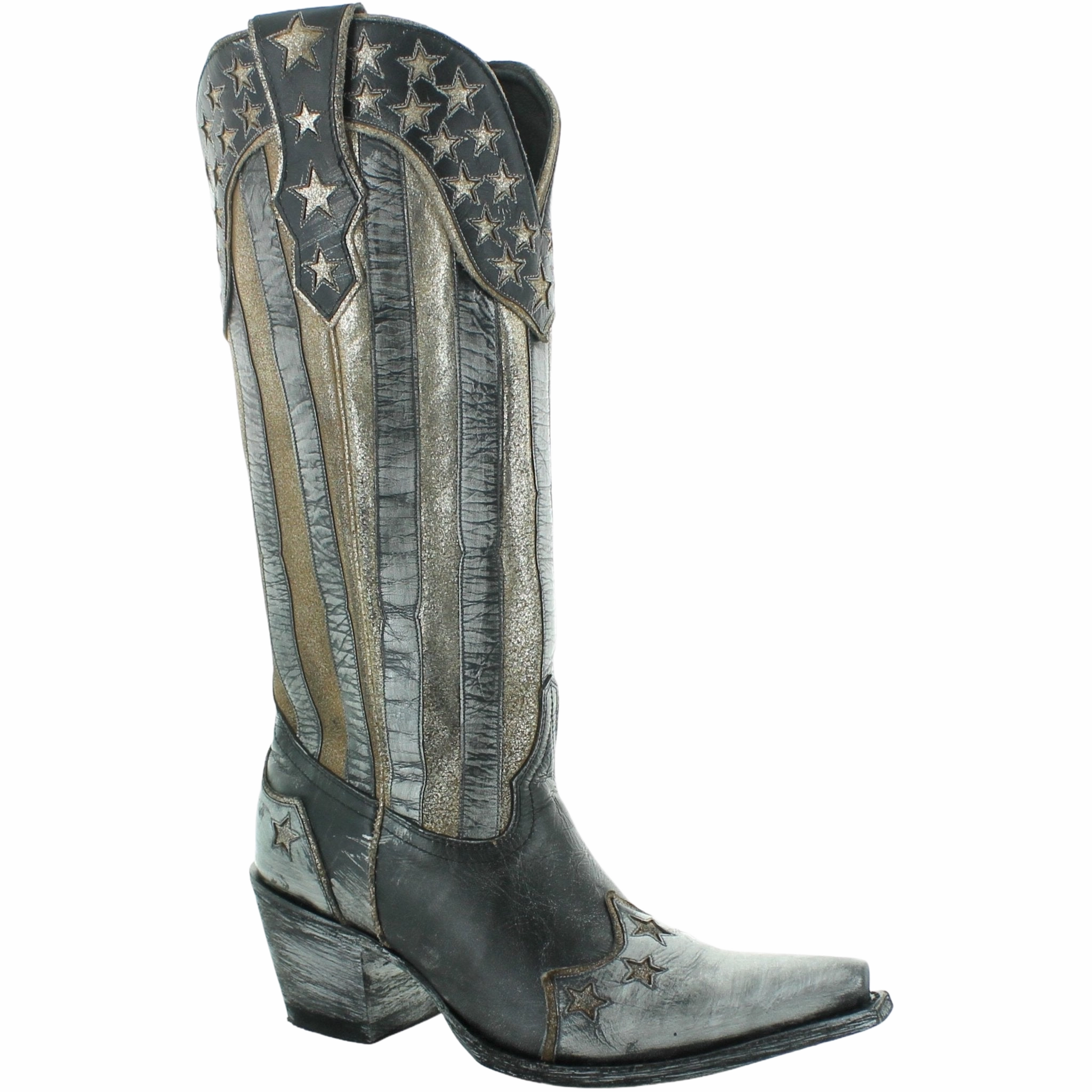 Yippee Ki Yay by Old Gringo Ladies Bloom Stars & Stripes Boots YL470-1 Snow Boots With Built In Spikes