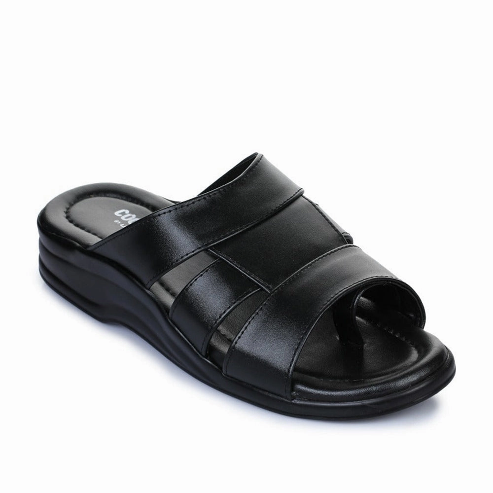 Coolers Casual (Black) Slippers For Men 7123-120 By Liberty Famous Footwear Slippers